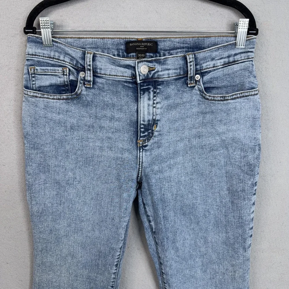 Banana Republic Jeans Womens 30/10 Light Blue Bootcut Denim Stretch Casual - Picture 2 of 15